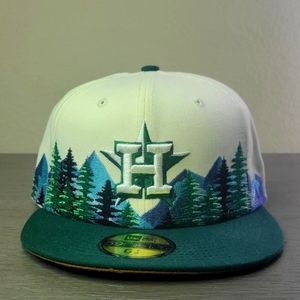SOLD New Era 59Fifty Houston Astros MLB Fitted Hat Cap Outdoor Cream Rare